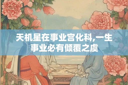 天机星在事业宫化科,一生事业必有倾覆之虞