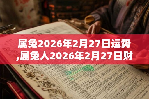 属兔2026年2月27日运势,属兔人2026年2月27日财运,生肖兔2026年2月27日运势