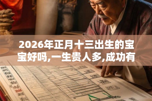 2026年正月十三出生的宝宝好吗,一生贵人多,成功有望