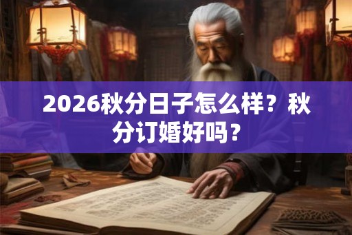 2026秋分日子怎么样？秋分订婚好吗？