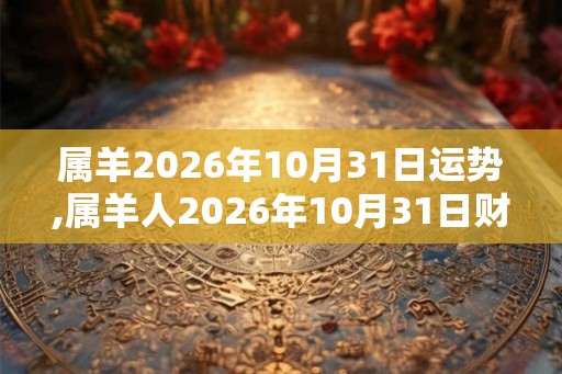 属羊2026年10月31日运势,属羊人2026年10月31日财运,生肖羊2026年10月31日运势 属羊2026年10月31日运势,属羊人2026年10月31日财运,生肖羊2026年10月31日运势
