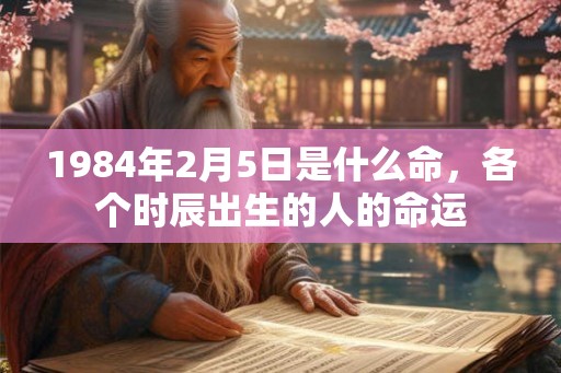 1984年2月5日是什么命，各个时辰出生的人的命运