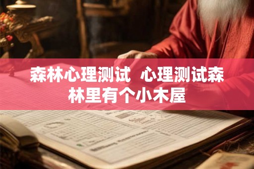 森林心理测试  心理测试森林里有个小木屋