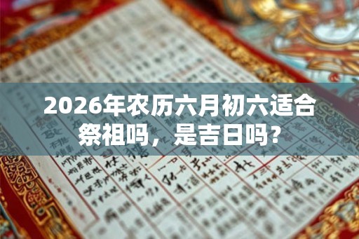 2026年农历六月初六适合祭祖吗,是吉日吗? 2026年农历六月初六适合祭祖吗,是吉日吗?