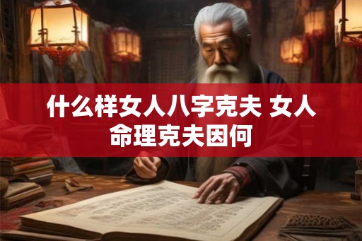 什么样女人八字克夫 女人命理克夫因何 什么样女人八字克夫 女人命理克夫因何