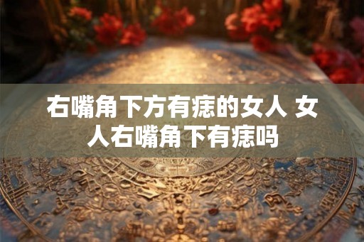 右嘴角下方有痣的女人 女人右嘴角下有痣吗