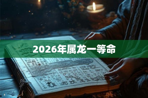 2026年属龙一等命