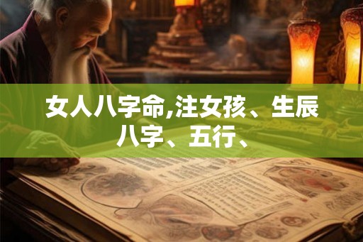 女人八字命,注女孩、生辰八字、五行、