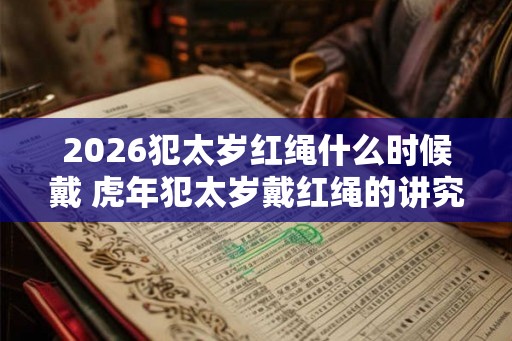 2026犯太岁红绳什么时候戴 虎年犯太岁戴红绳的讲究