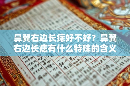 鼻翼右边长痣好不好？鼻翼右边长痣有什么特殊的含义？
