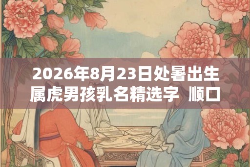 2026年8月23日处暑出生属虎男孩乳名精选字 顺口好听的男孩乳名推荐 2026年8月23日处暑出生属虎男孩乳名精选字 顺口好听的男孩乳名推荐