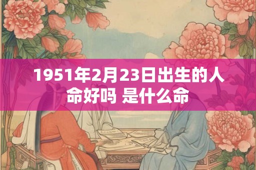1951年2月23日出生的人命好吗 是什么命
