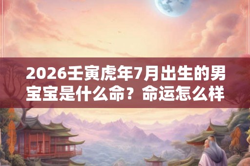 2026壬寅虎年7月出生的男宝宝是什么命？命运怎么样？