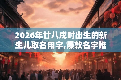 2026年廿八戌时出生的新生儿取名用字,爆款名字推荐