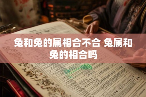 兔和兔的属相合不合 兔属和兔的相合吗