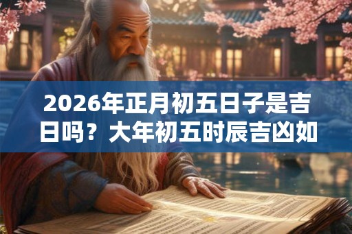 2026年正月初五日子是吉日吗？大年初五时辰吉凶如何？