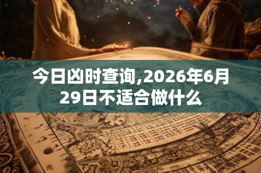 今日凶时查询,2026年6月29日不适合做什么 今日凶时查询,2026年6月29日不适合做什么
