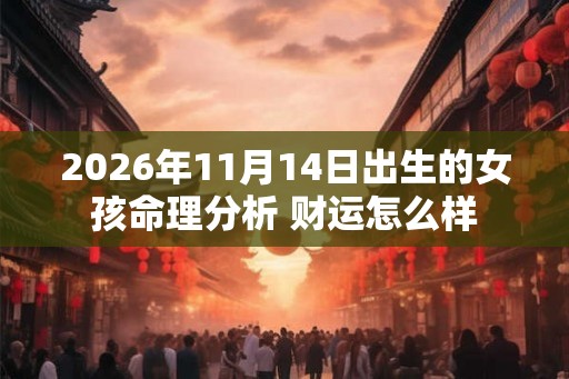 2026年11月14日出生的女孩命理分析 财运怎么样