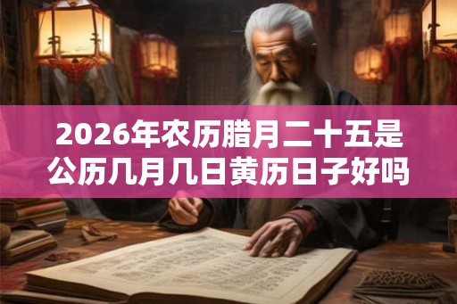 2026年农历腊月二十五是公历几月几日黄历日子好吗？