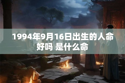 1994年9月16日出生的人命好吗 是什么命