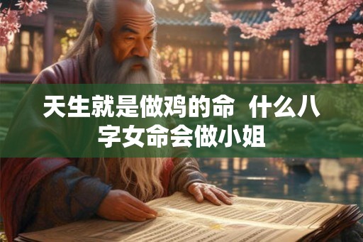 天生就是做鸡的命  什么八字女命会做小姐