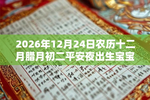 2026年12月24日农历十二月腊月初二平安夜出生宝宝起名字
