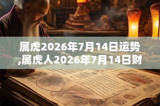 属虎2026年7月14日运势,属虎人2026年7月14日财运,生肖虎2026年7月14日运势