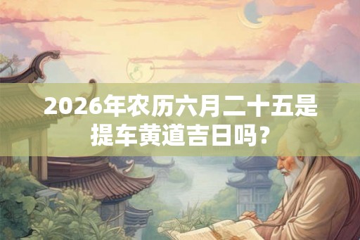 2026年农历六月二十五是提车黄道吉日吗? 2026年农历六月二十五是提车黄道吉日吗?