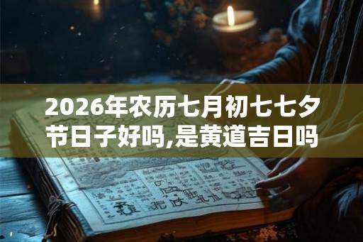 2026年农历七月初七七夕节日子好吗,是黄道吉日吗？