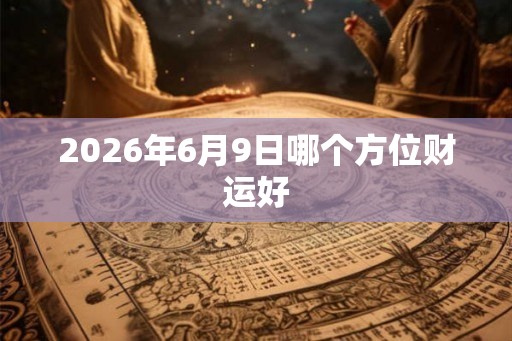 2026年6月9日哪个方位财运好