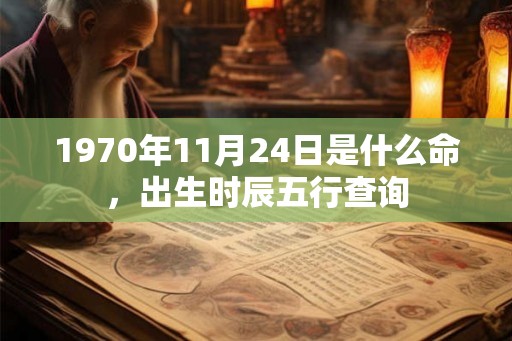 1970年11月24日是什么命，出生时辰五行查询