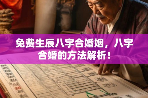 免费生辰八字合婚姻,八字合婚的方法解析! 免费生辰八字合婚姻,八字合婚的方法解析!