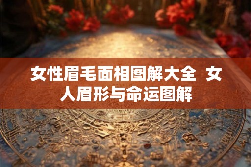 女性眉毛面相图解大全  女人眉形与命运图解