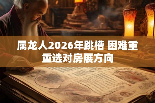属龙人2026年跳槽 困难重重选对房展方向 属龙人2026年跳槽 困难重重选对房展方向