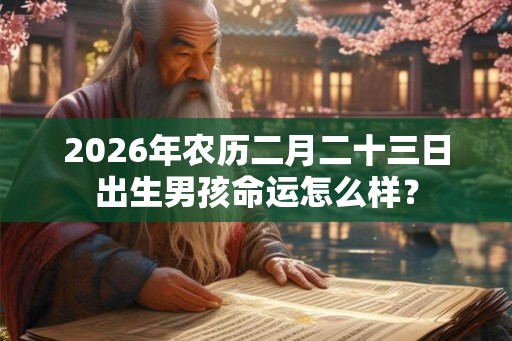 2026年农历二月二十三日出生男孩命运怎么样？