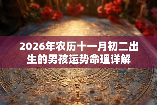 2026年农历十一月初二出生的男孩运势命理详解