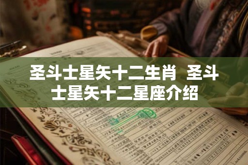圣斗士星矢十二生肖  圣斗士星矢十二星座介绍