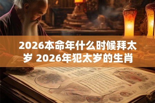 2026本命年什么时候拜太岁 2026年犯太岁的生肖