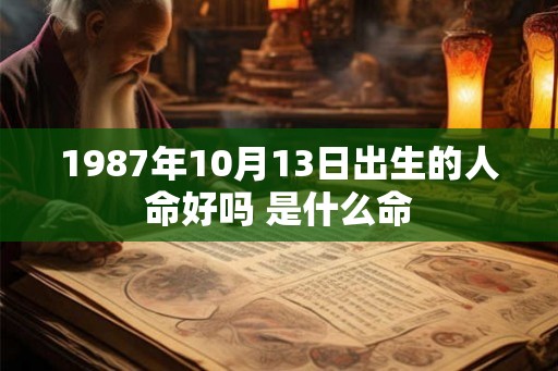 1987年10月13日出生的人命好吗 是什么命