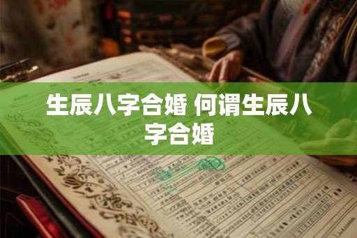 生辰八字合婚 何谓生辰八字合婚