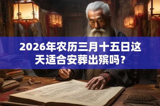 2026年农历三月十五日这天适合安葬出殡吗？