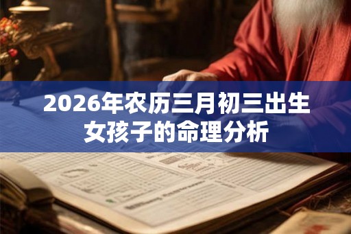 2026年农历三月初三出生女孩子的命理分析 2026年农历三月初三出生女孩子的命理分析