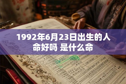 1992年6月23日出生的人命好吗 是什么命 1992年6月23日出生的人命好吗 是什么命