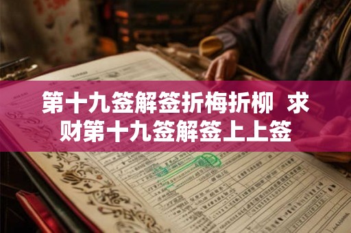 第十九签解签折梅折柳  求财第十九签解签上上签