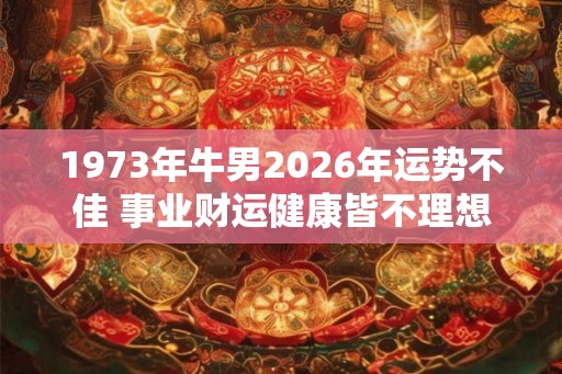 1973年牛男2026年运势不佳 事业财运健康皆不理想