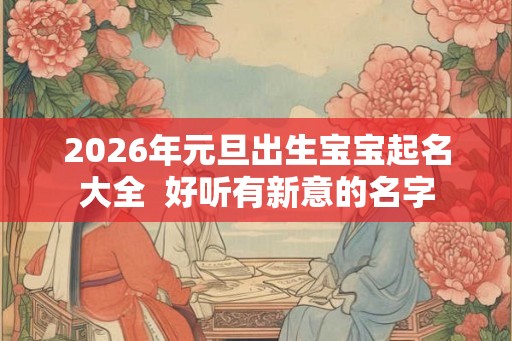 2026年元旦出生宝宝起名大全  好听有新意的名字