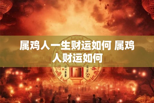 属鸡人一生财运如何 属鸡人财运如何