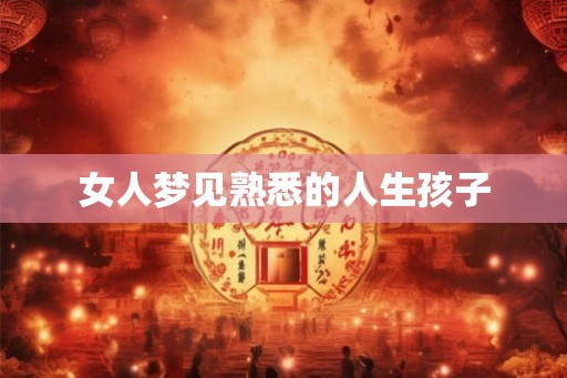 女人梦见熟悉的人生孩子