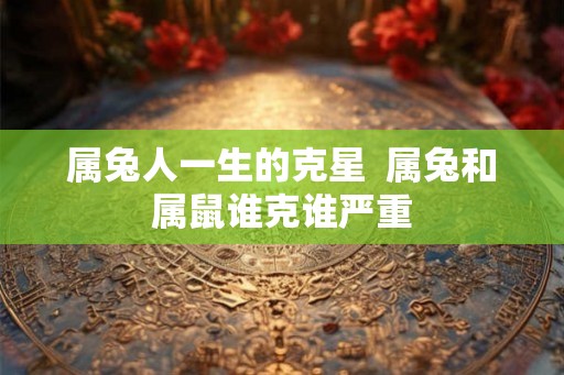 属兔人一生的克星  属兔和属鼠谁克谁严重