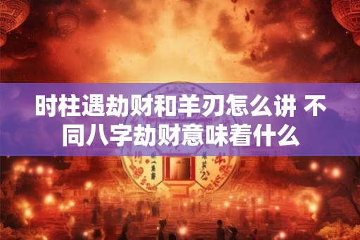 时柱遇劫财和羊刃怎么讲 不同八字劫财意味着什么
